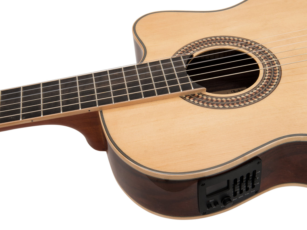 DiMavery TB-100 klassisk gitar, naturlig