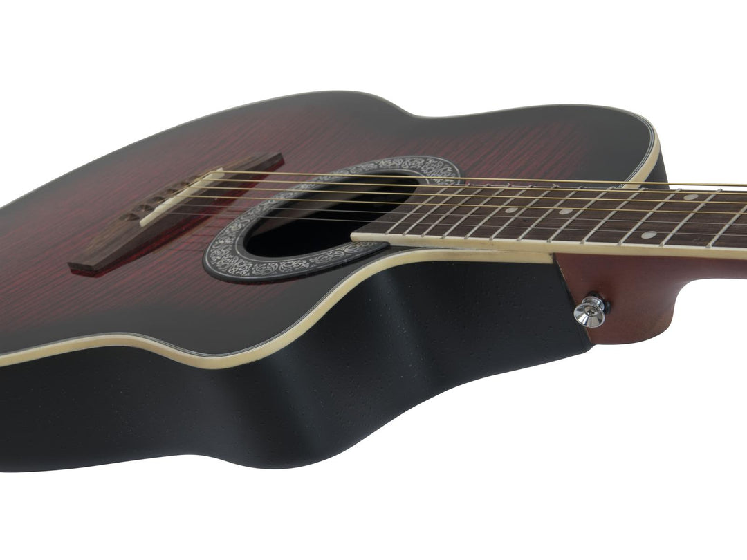 DiMavery RB-300 Roundback gitar - Rød