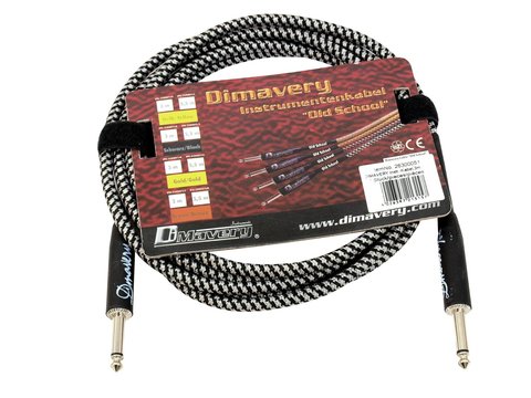 DiMavery Instrumentkabel, 3m, Sort / Sølv
