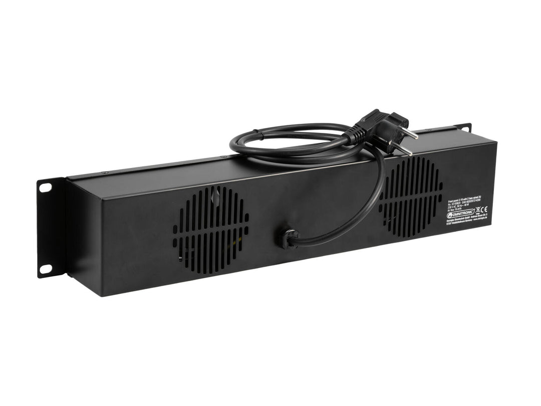OMNITRONIC frontpanel Z-19 med 2 vifter, kablet 2U