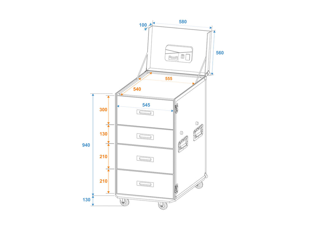 ROADINGER WDS-1 Universal skuffekoffert med hjul