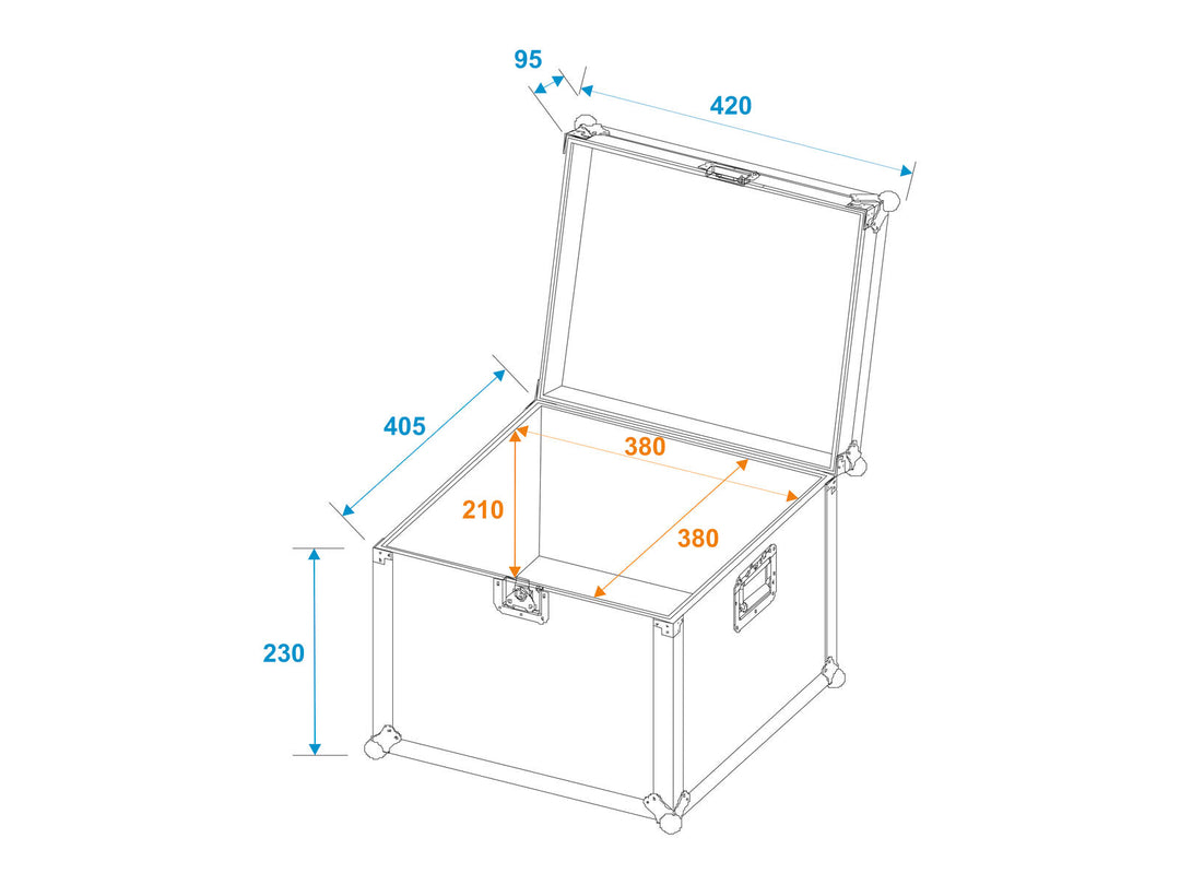 ROADINGER universalt transportkoffert 40x40x30cm