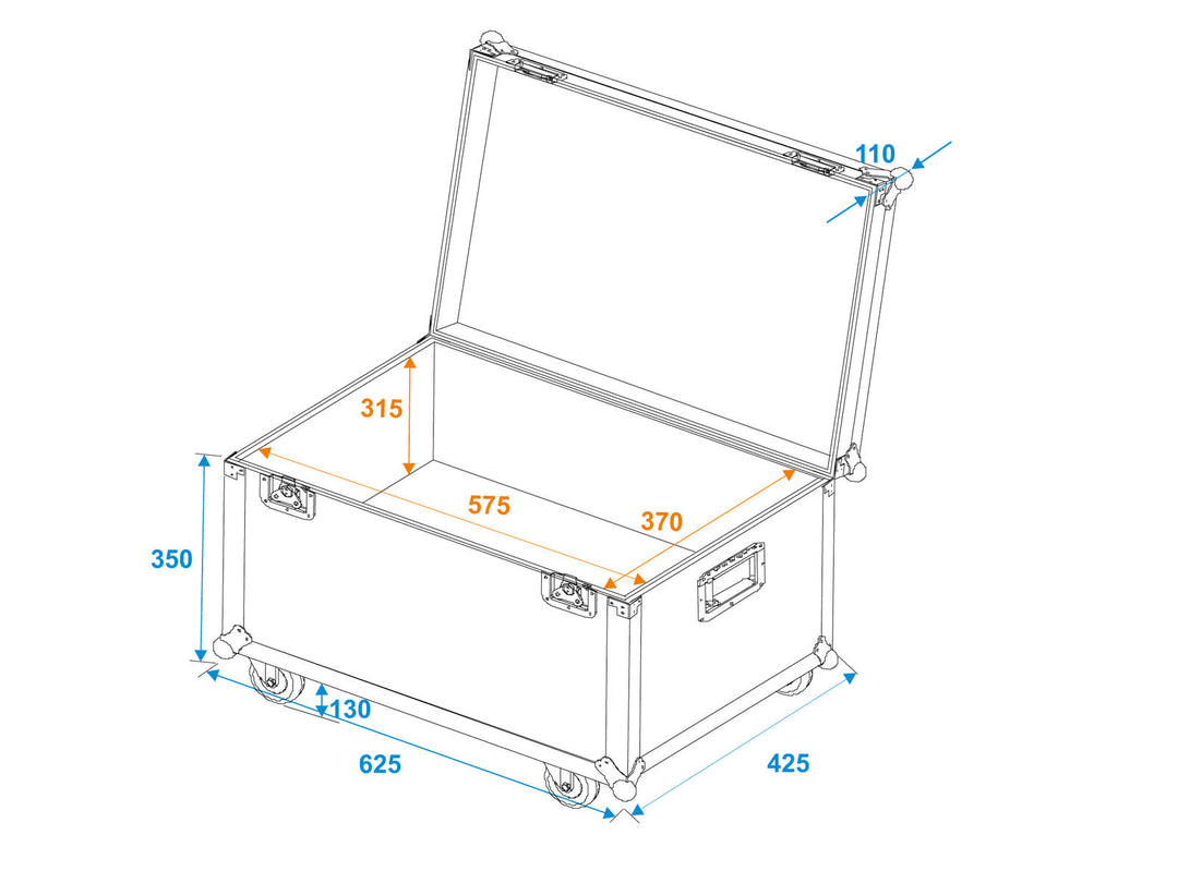ROADINGER universal transportkoffert 60x40cm med hjul