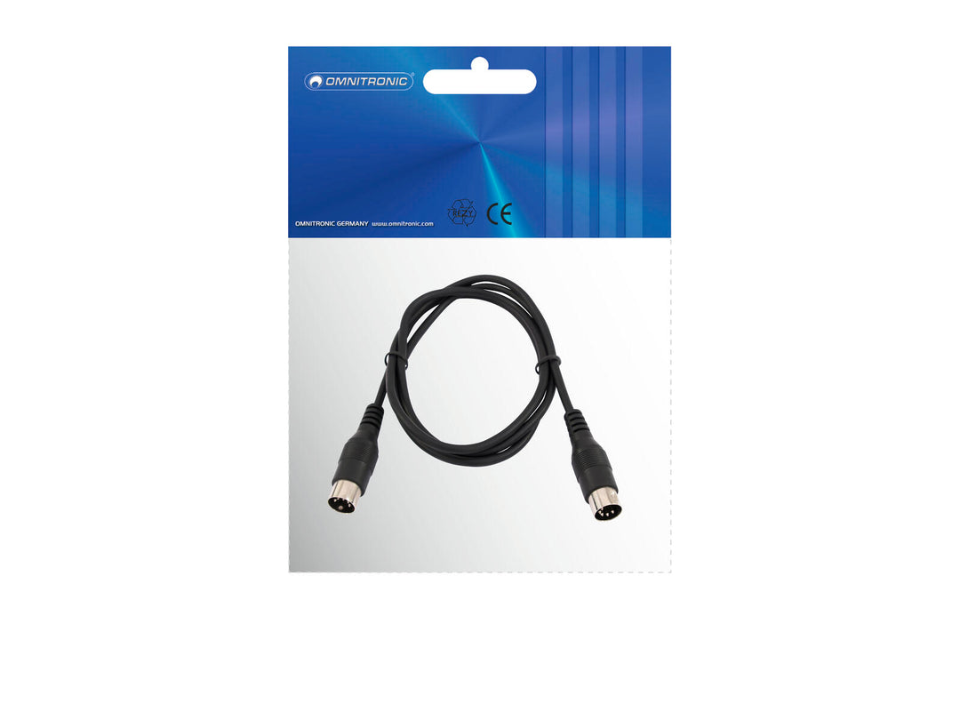 OMNITRONIC DIN-kabel 5-pinners MIDI 1.2m