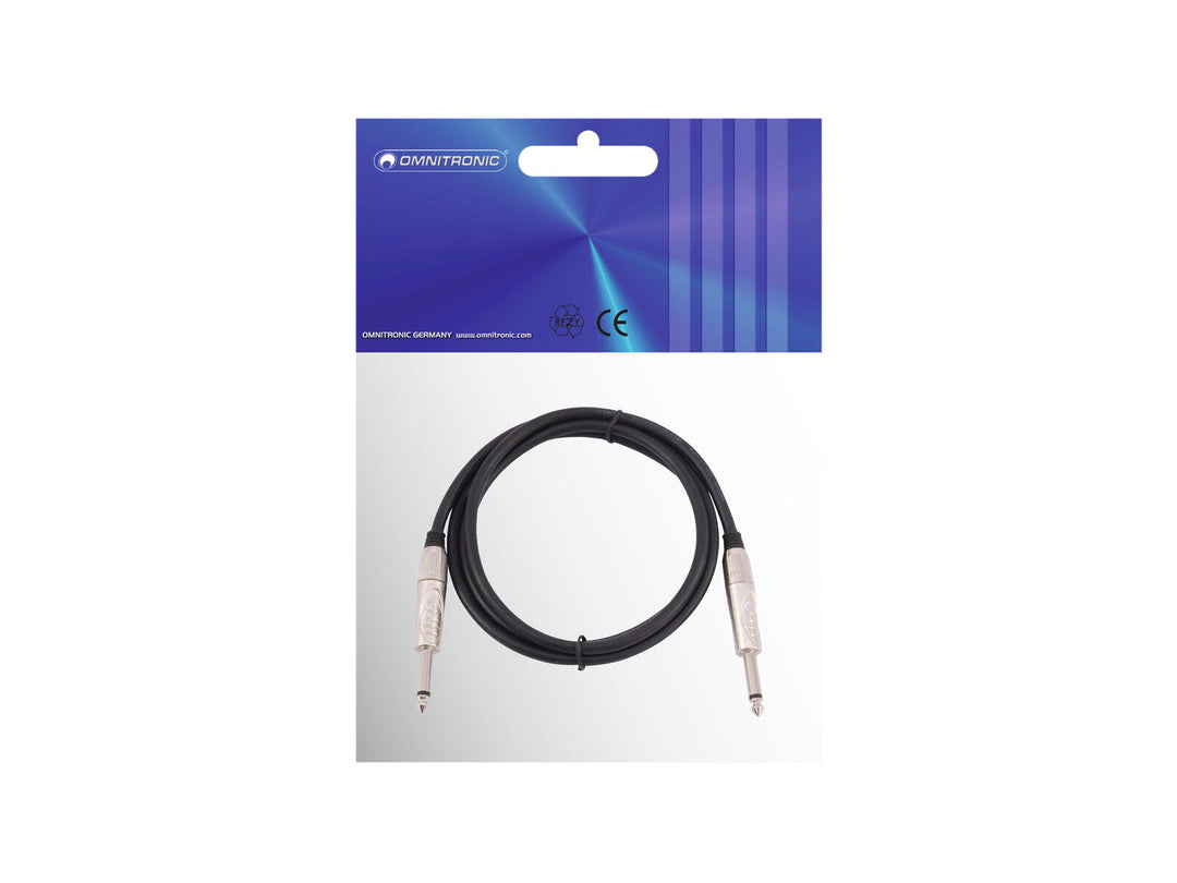 OMNITRONIC Jackkabel 6.3 mono 1m bk ROAD