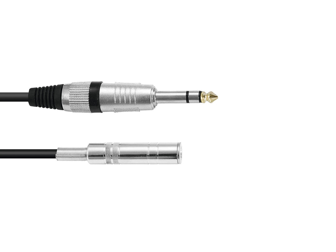 OMNITRONIC Jack forlengelse 6.3 stereo 3m bk