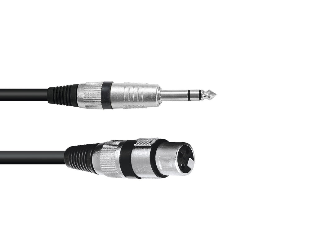 OMNITRONIC adapterkabel XLR(F)/stereojack 0.9m bk