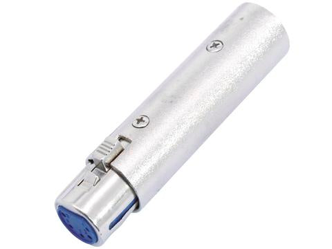 Adapter lydkontakt 3-pins XLR hann til 5-pins XLR hunn