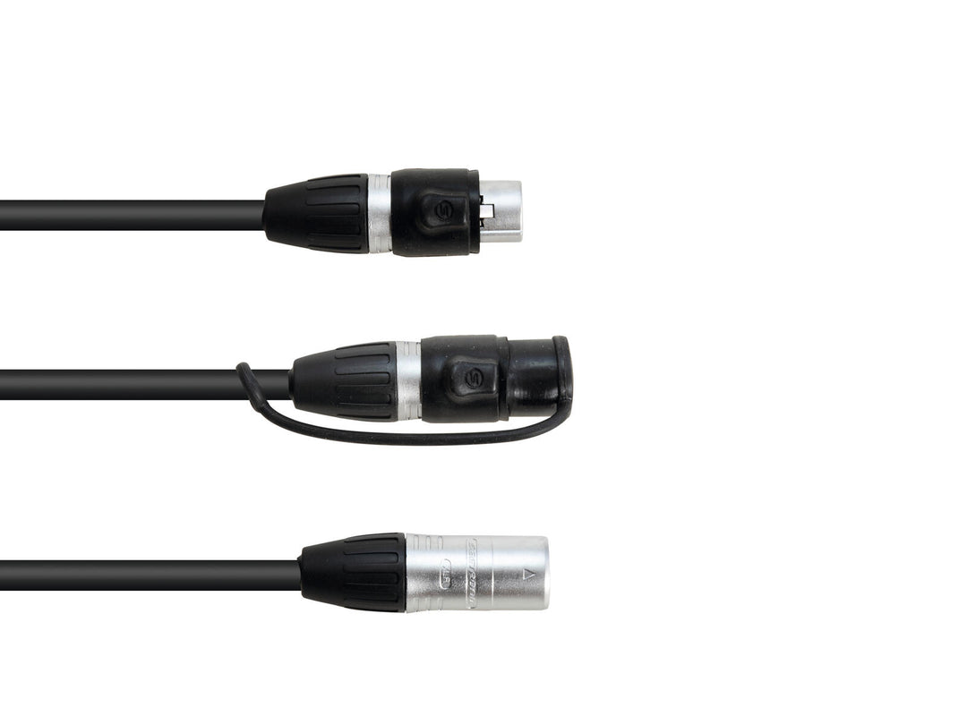 EUROLITE adapterkabel DMX IP XLR 3-pin(m)/2xIP XLR 3-pin(f)