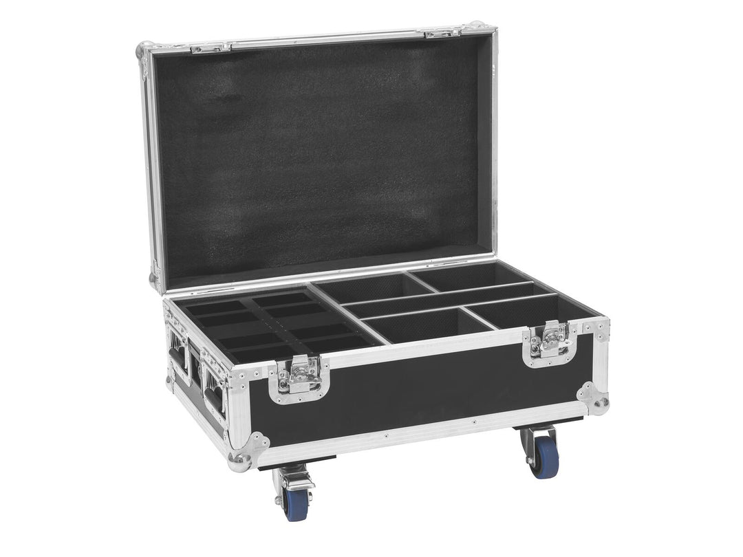ROADINGER Flightcase 4x AKKU IP UP-4 Plus HCL Spot WDMX med ladefunksjon