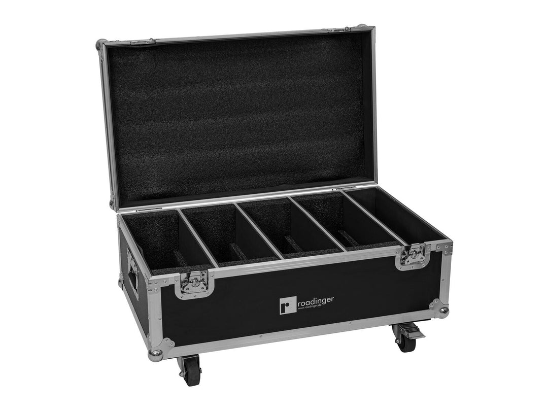 ROADINGER flightcase 4x LED CLS-18 QCL RGB/WW med hjul