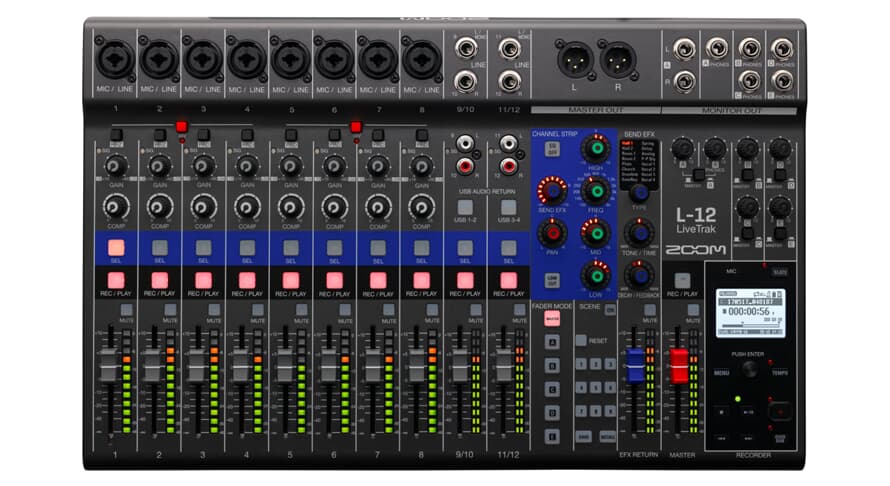 Zoom LiveTrak L-12 digitale miksere og opptaker