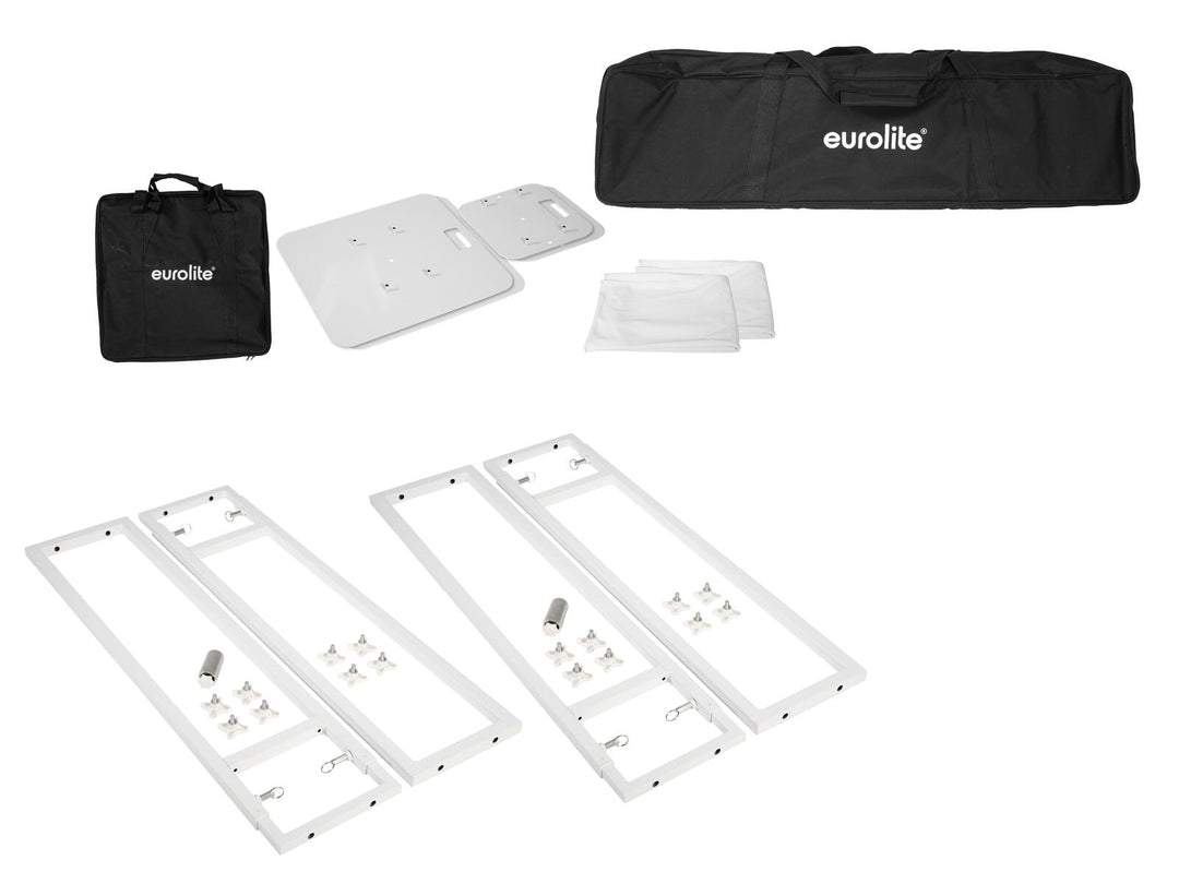 EUROLITE sett med 2x Stage Stand variabel inkl. trekk og veske, hvit