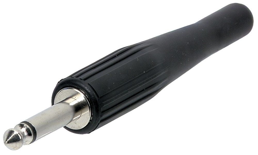GEWA 6,3 mm mono-jackplugg med lang gummihylse