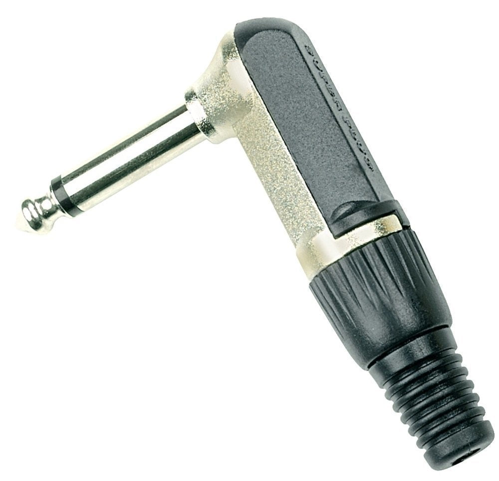 GEWA vinklet 6,3 mm mono-jackplugg med strekkavlastning