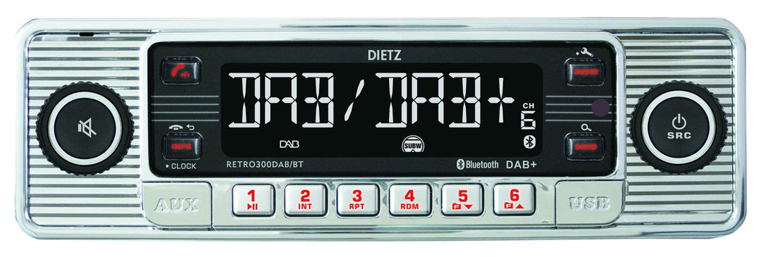 Retro Radio - DAB+, Bluetooth og USB, Sølv