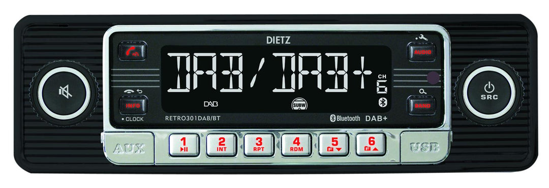 Retro Radio - DAB+, Bluetooth og USB, Svart