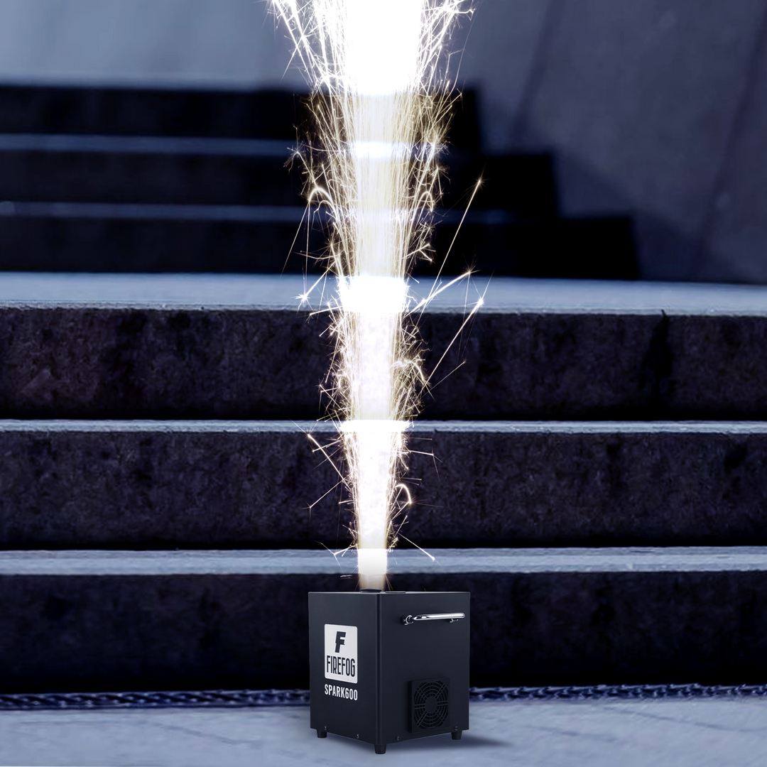 Firefog SPARK600 gnistmaskin med kalde gnister og DMX