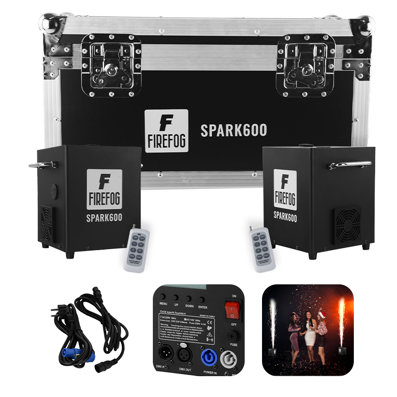 Firefog SPARK600 gnistmaskin, sett med 2 maskiner og case