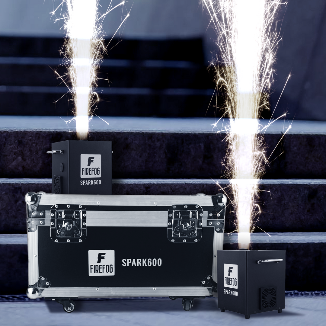 Firefog SPARK600 gnistmaskin, sett med 2 maskiner og case