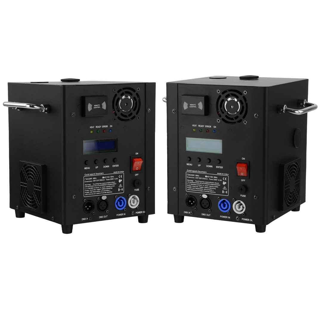 Firefog SPARK600 gnistmaskin, sett med 2 maskiner og case