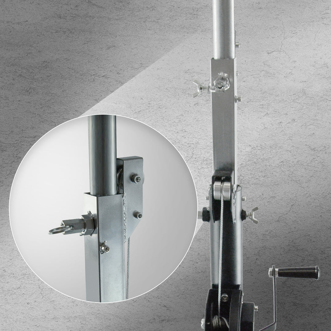 Hardman LS3 wind-up lysstativ, 1,7 til 4,3 m, 65 kg