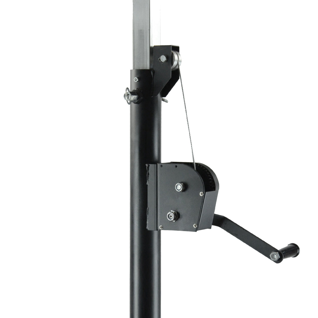Hardman LS4 wind-up lysstativ med dobbel tverrstang, 1,7 til 4,3 m