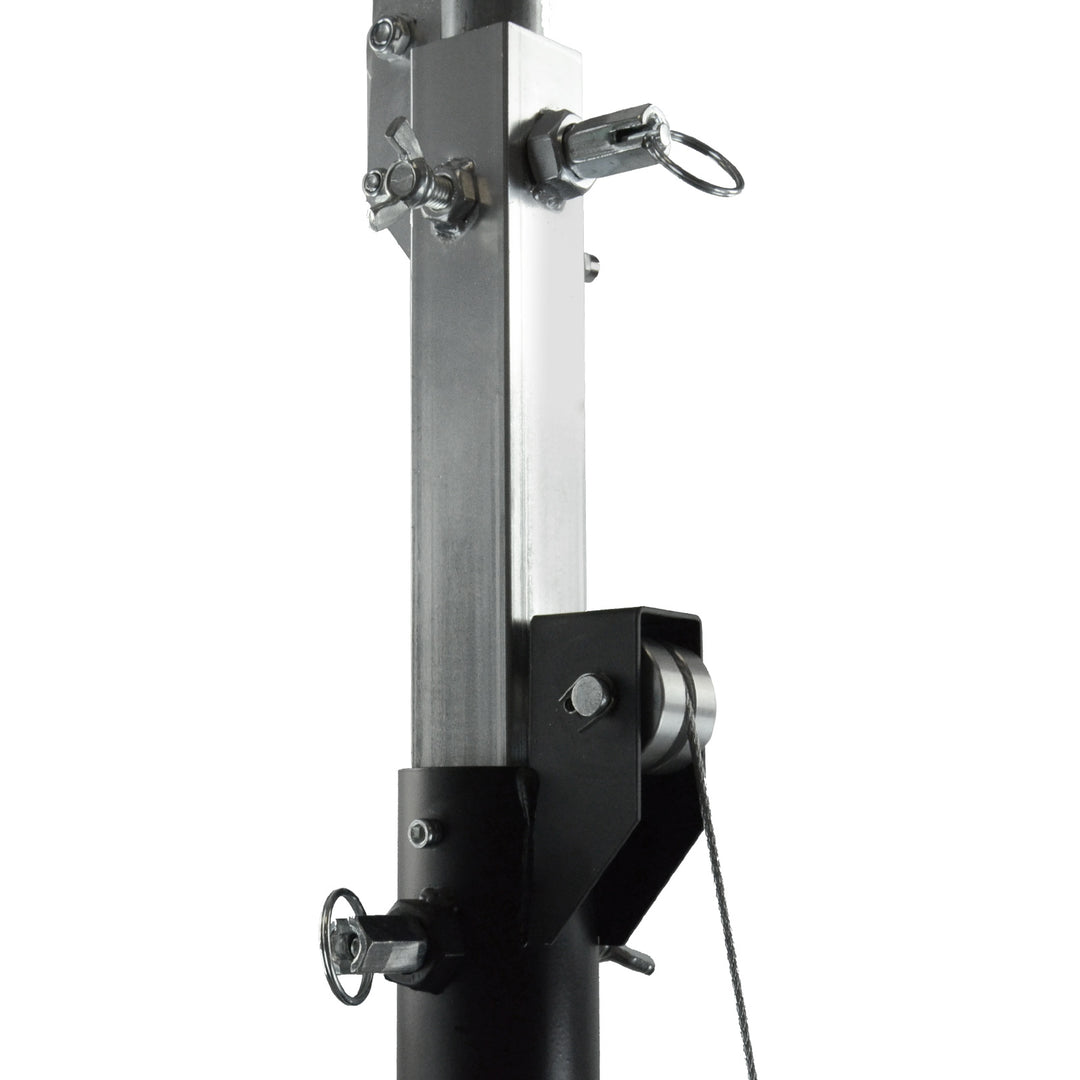 Hardman LS4 wind-up lysstativ med dobbel tverrstang, 1,7 til 4,3 m