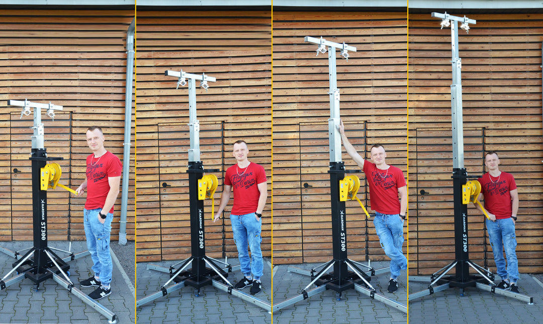 Hardman ST300 scenetårn med vinsj, 2 til 5,5 m, 300 kg