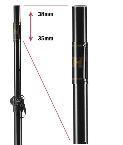 Hercules SS200BB - Høyttalerstativer med veske Bundle (45kg, 2,24m)