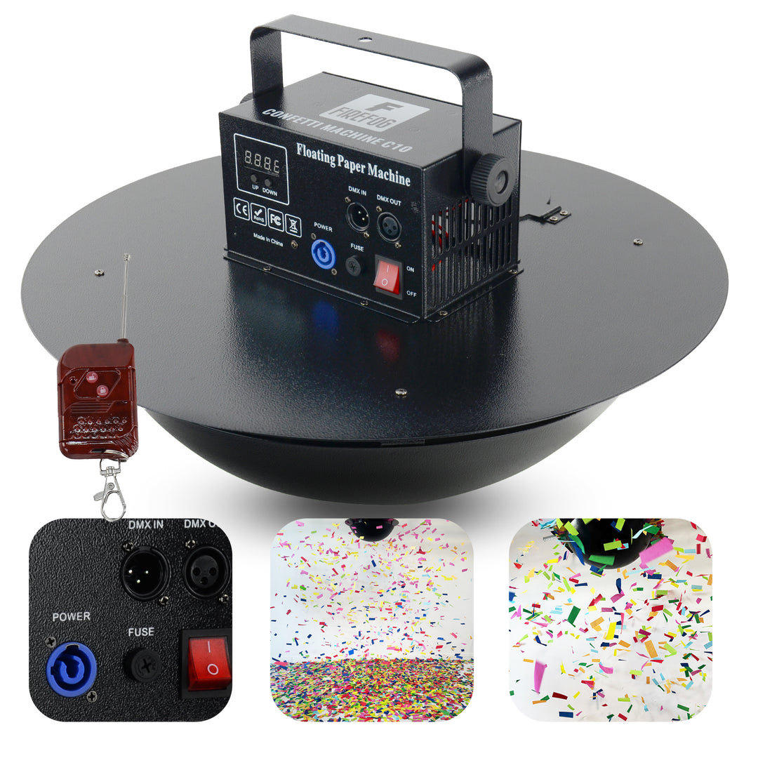 Firefog elektrisk konfettikanon 200 W med DMX og fjernkontroll