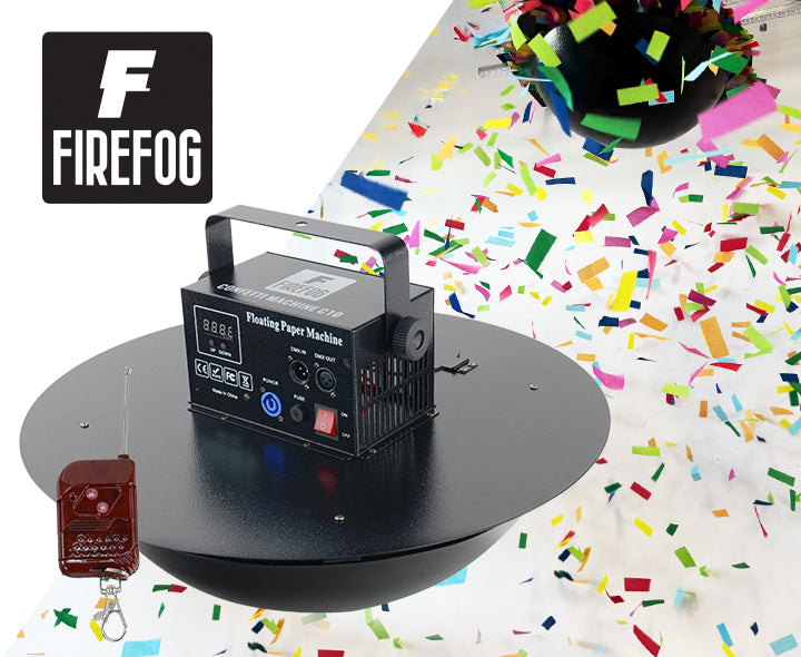 Firefog elektrisk konfettikanon 200 W med DMX og fjernkontroll