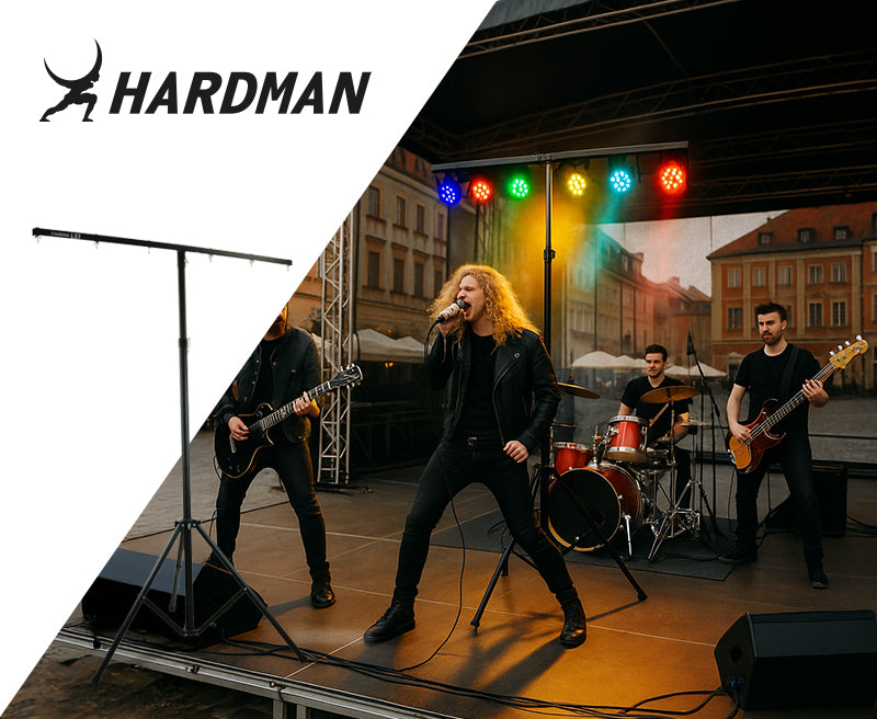 Hardman LS1 lysstativ med tverrstang, 1,6 til 2,8 m, 45 kg