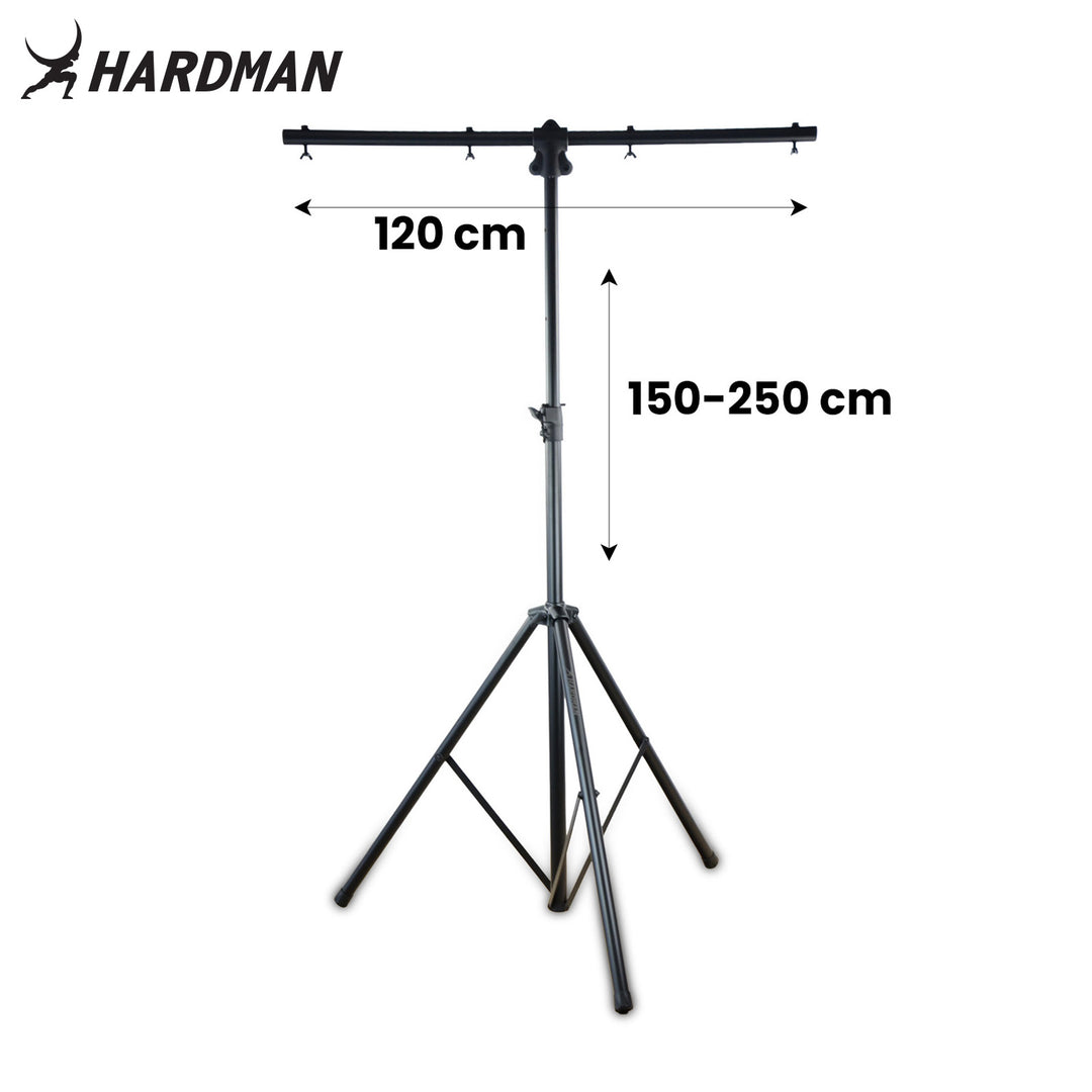 Hardman HLS2 lysstativ med T-bar, 2,5 m, 70 kg, svart