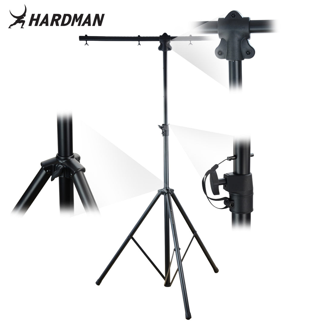 Hardman HLS2 lysstativ med T-bar, 2,5 m, 70 kg, svart