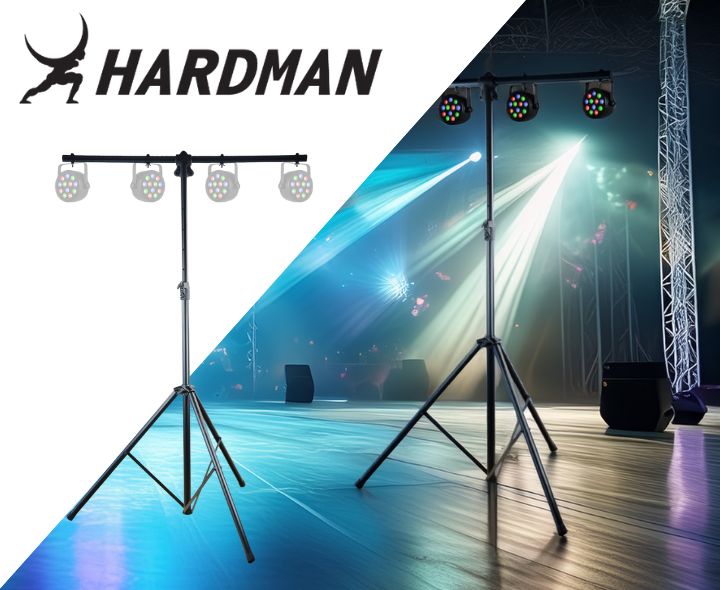 Hardman HLS3 lysstativ med T-bar og automatisk låsepinne, 2,5 m