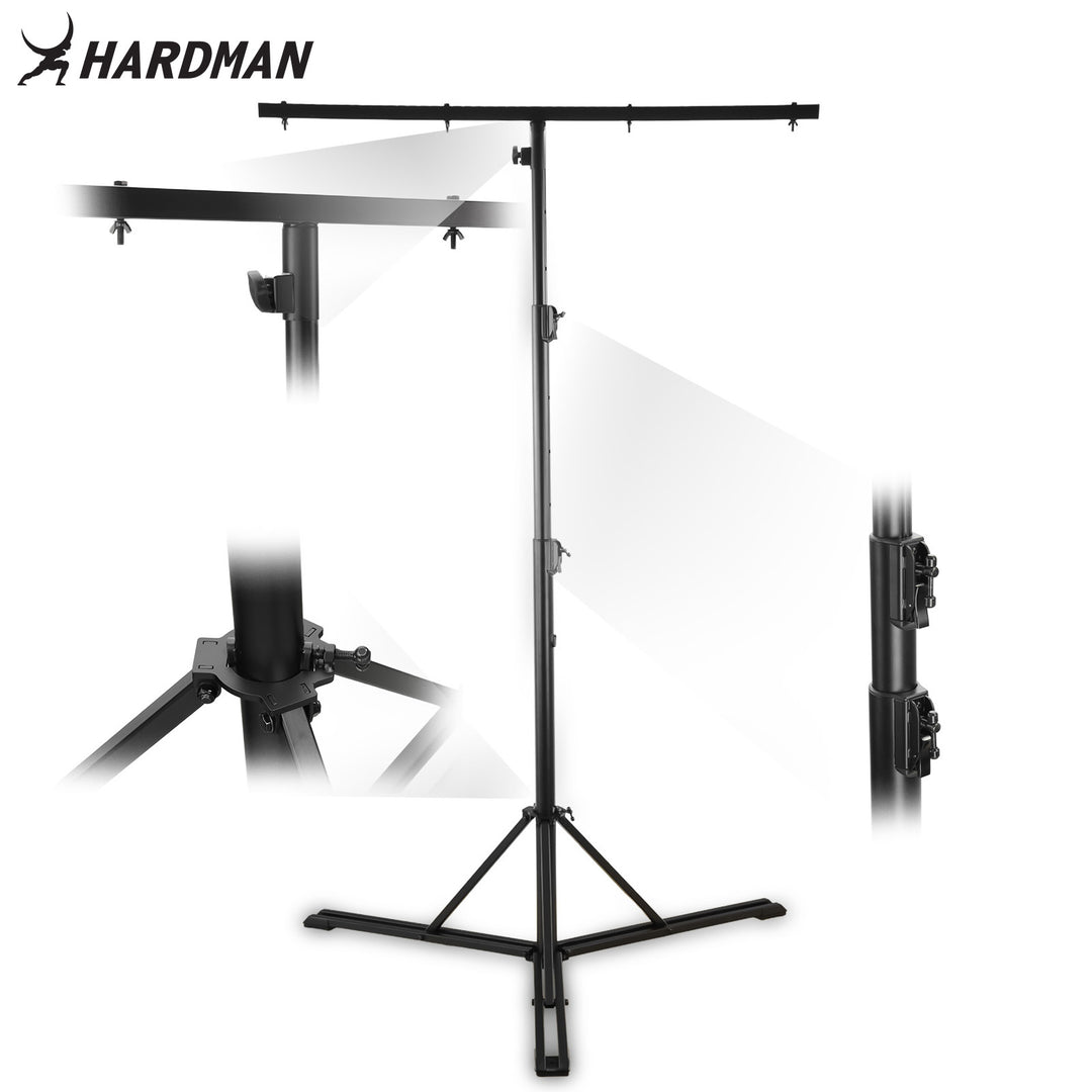 Hardman HLS13 lysstativ med T-bar og veske, 3 m, 70 kg