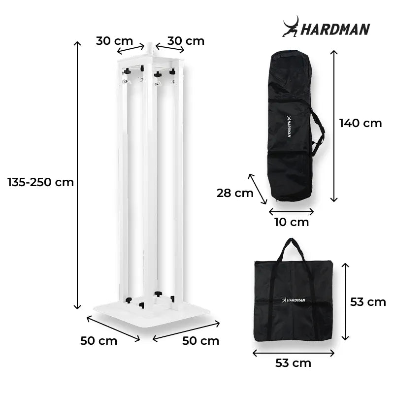 Hardman PTS24W totem, hvit, 135-250 cm
