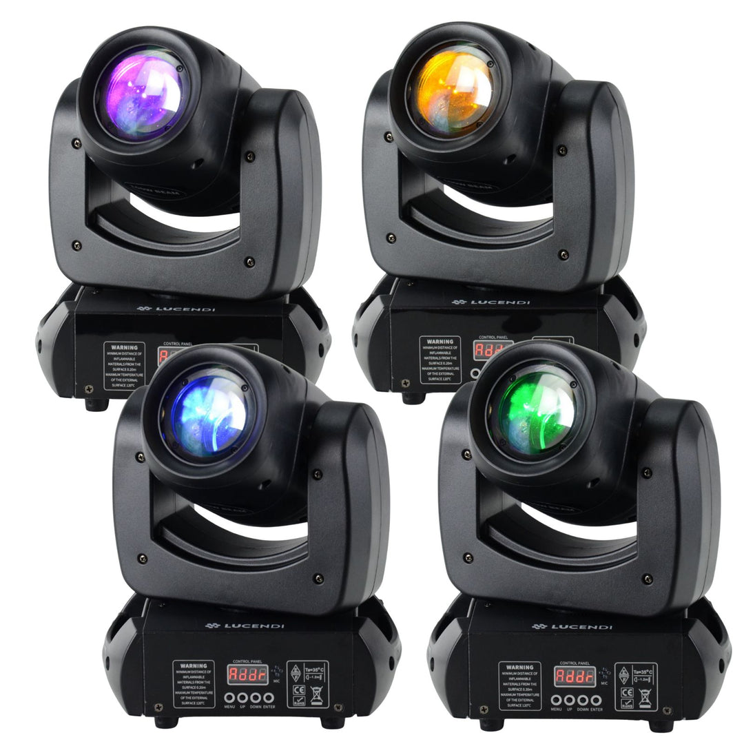 Lucendi BEAM100 moving head, sett med 4 stk. og case