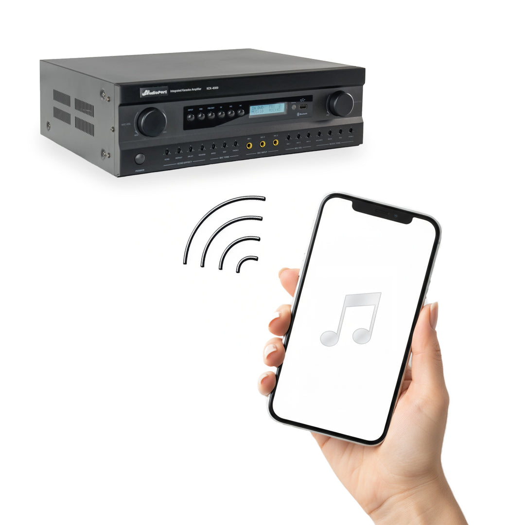 Audioport KC8300-forsterker 2 x 300 W med DSP
