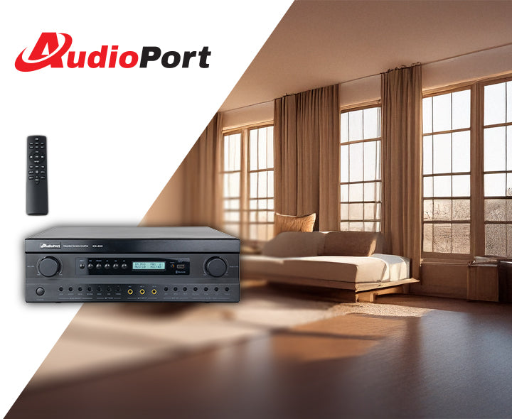Audioport KC8300-forsterker 2 x 300 W med DSP