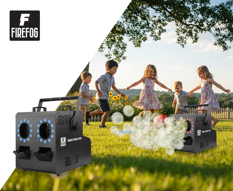 Firefog BUBBLE FOGGER 1000 røyk- og boblemaskin med RGBW LED