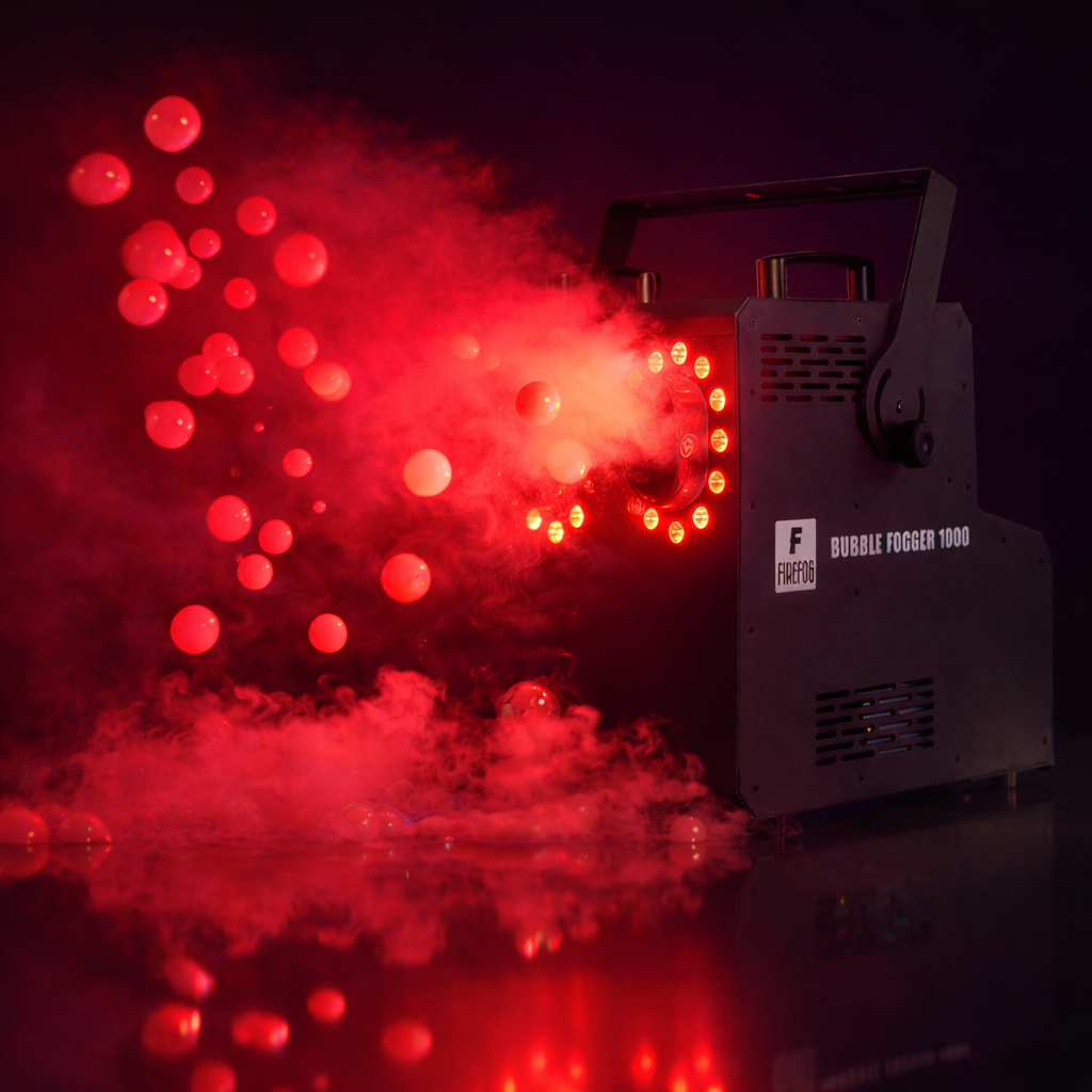 Firefog BUBBLE FOGGER 1000 røyk- og boblemaskin med RGBW LED