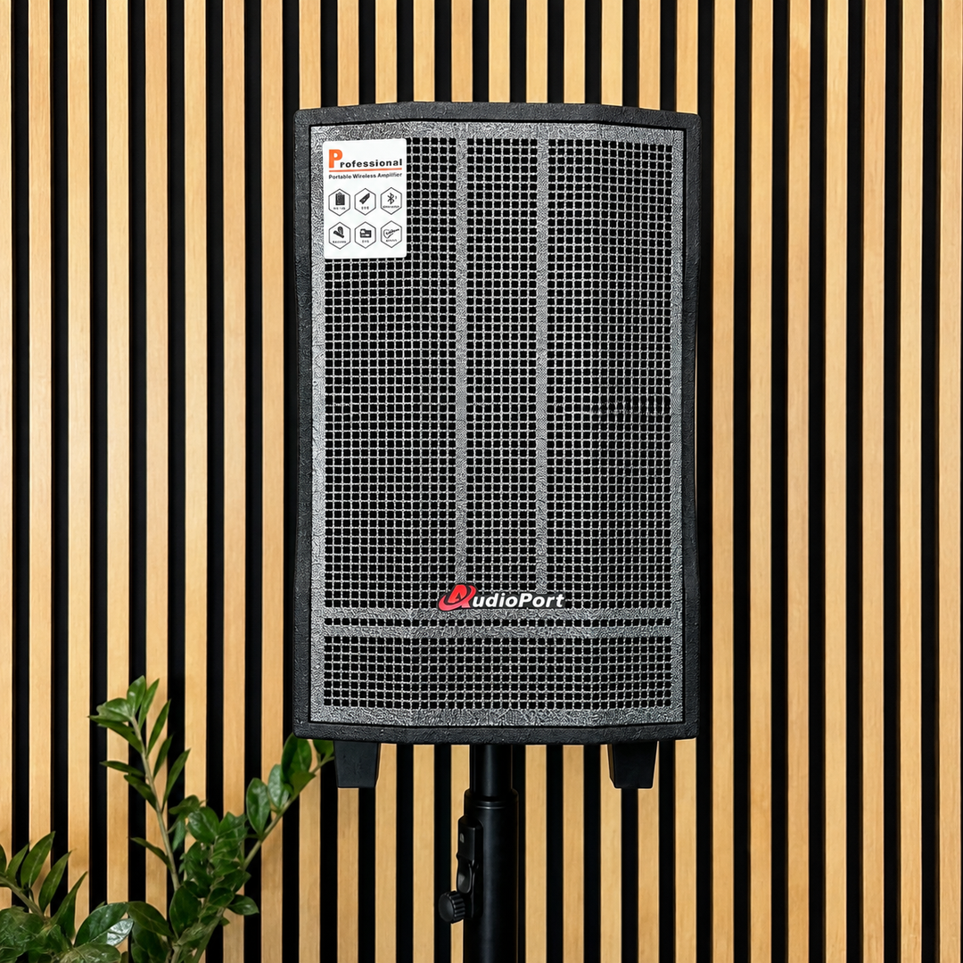 Audioport V8 transportabel aktiv høyttaler 250 W med 2 mikrofoner