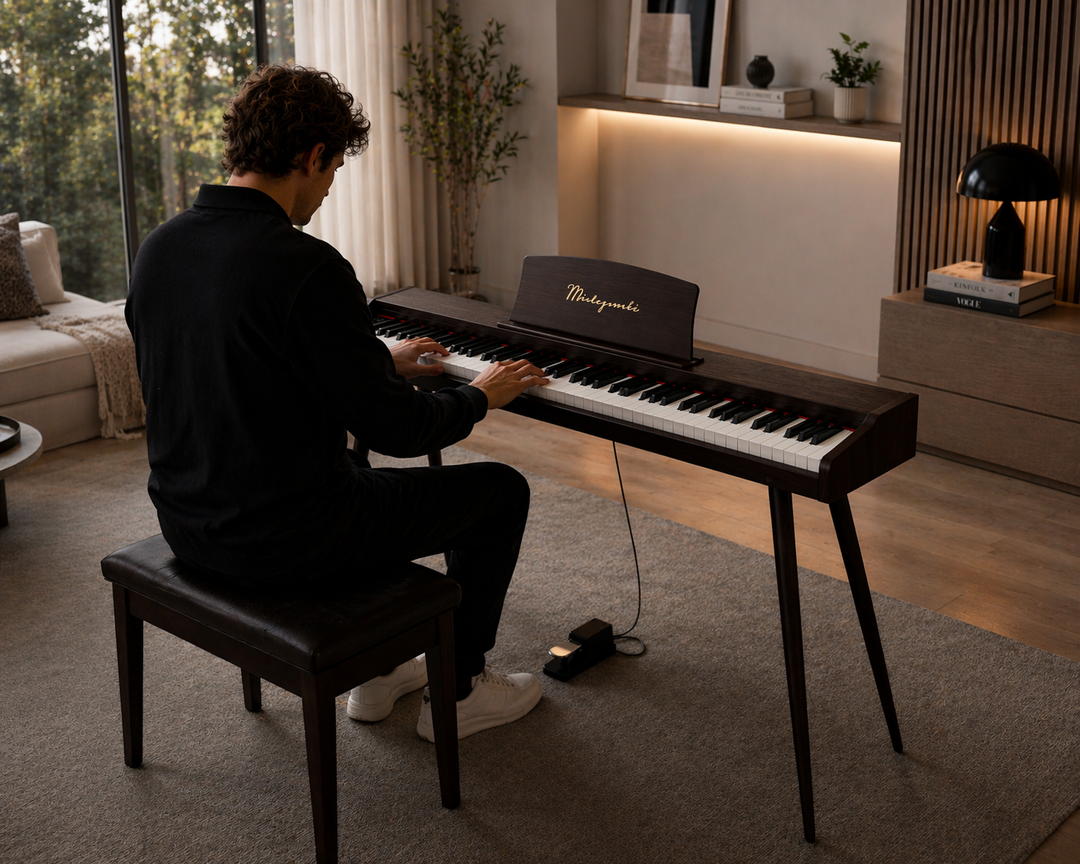 Mielczewski Virelai digitalpiano med ben, mørkebrun