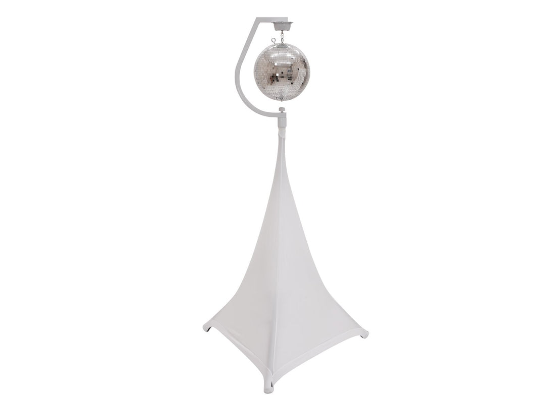 Holder med motor for discokuler opp til 50 cm (hvit)
