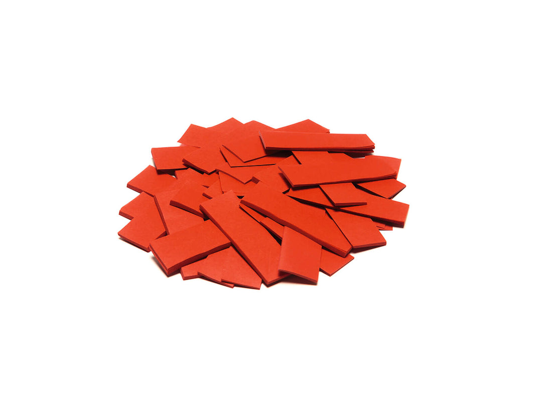 TCM FX Slowfall Confetti rektangulær 55x18mm, rød, 1kg