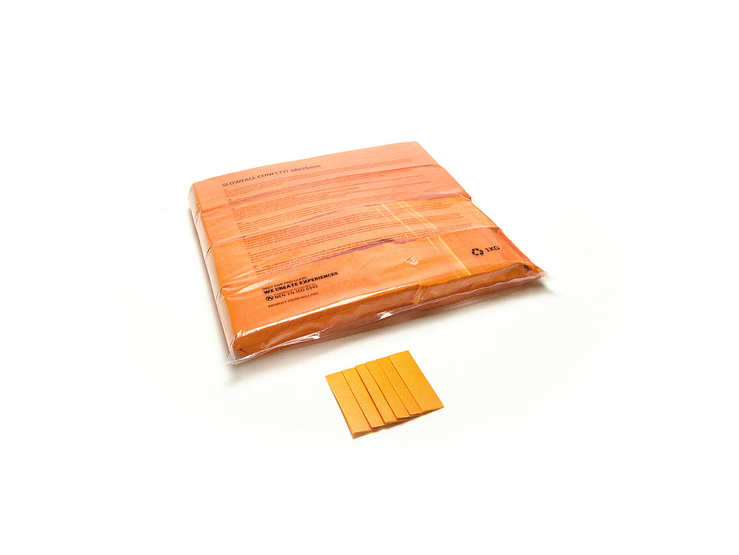 TCM FX Slowfall Confetti rektangulær 55x18mm, orange, 1kg