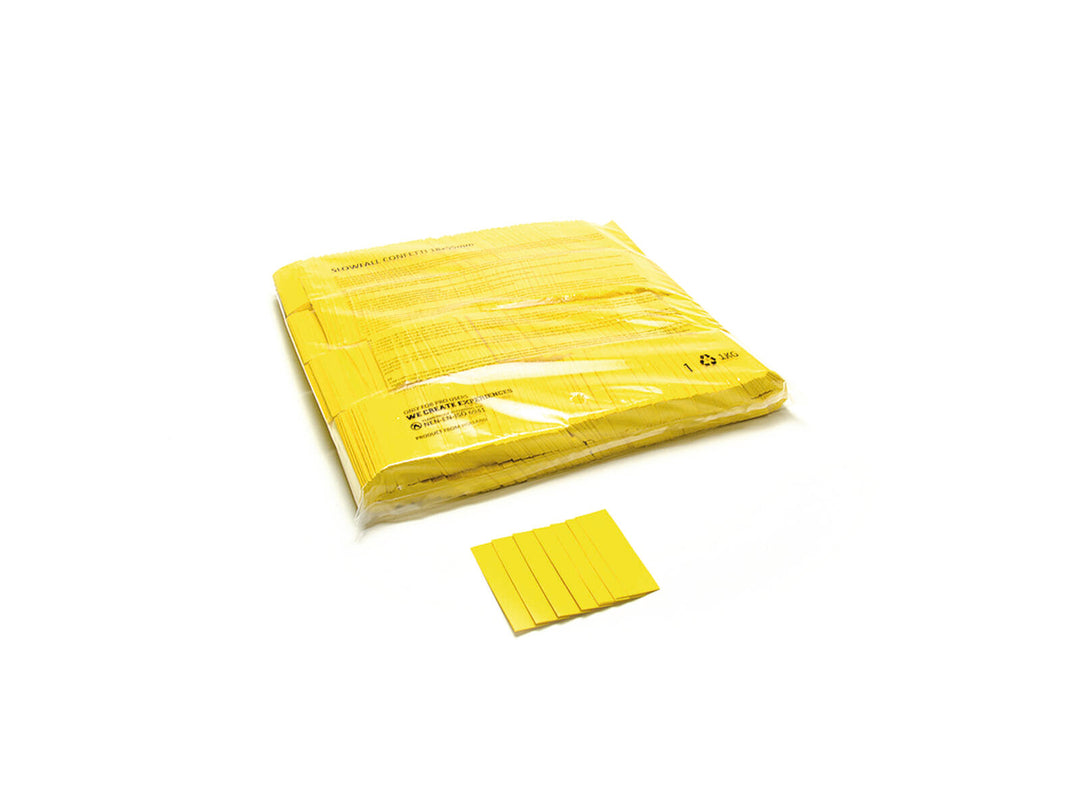 TCM FX Slowfall-konfetti rektangulær 55x18 mm, gul, 1 kg