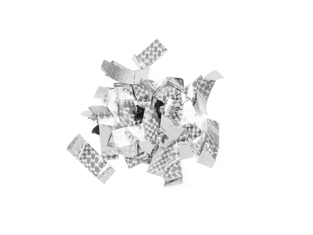 TCM FX Metallic Confetti rektangulær 55x18mm, sølv, laser-effekt, 1kg